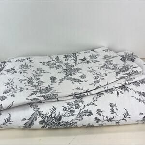 IKEA Duvet Cover and Cases Alvine Kvist White Gray Floral King Size 99w x 82l